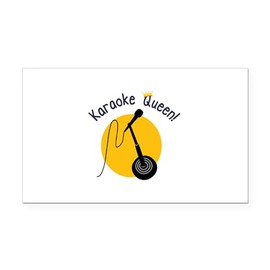 CafePress Karaoke Queen Rectangle Car Bumper Magnet