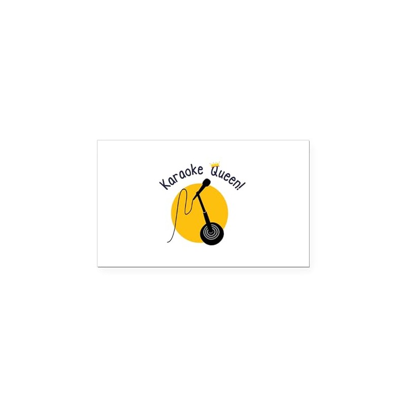 CafePress Karaoke Queen Rectangle Car Bumper Magnet