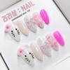 Adorable cat handmade nail tips - Coffin / 앙증맞은 고냥이