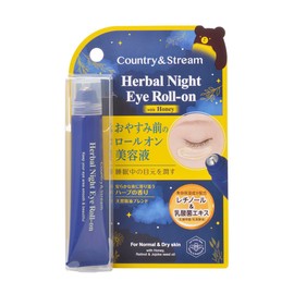Country & Stream Herbal Night Eye Roll-On (Eye Serum) 15 ml, Roll On Eye Serum, Moisturizes Eyes While Sleeping, A Serum Formulated with Honey, Retinol, Lactobacillus Extract*1 (All Moisturizing