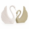 2PC Swan Statues, Heart‑Shaped Couple Sculpture for Home Tabletop Decor