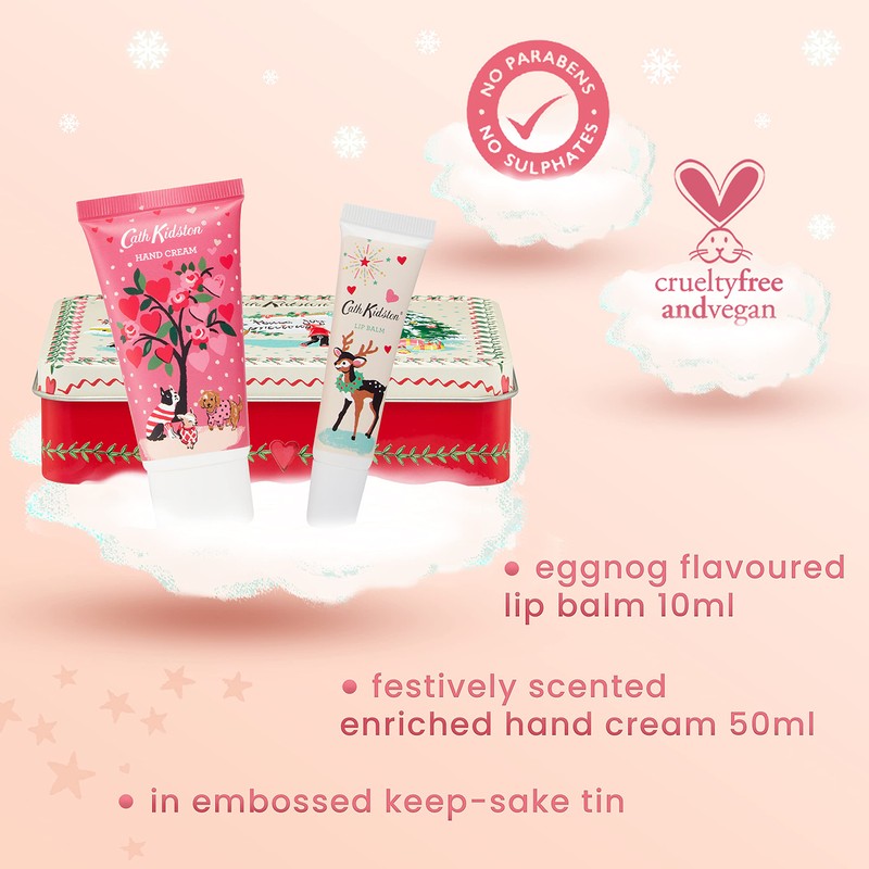 Cath Kidston Beauty Shine Bright Hand & Lip Tin (With