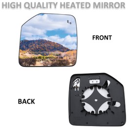 LOIYLLEN Passenger Side Mirror Replacement for Ford Bronco 2022 2023 - Right Side Mirror Glass, Rear View Mirrors Glass with Power Heated & Blind Spot