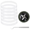 6 Pieces 10cm White Rubber Sealing Gaskets O-Ring Replacement Part
