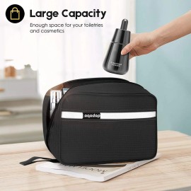 dopobo Travel Toiletry Bag for Women, Dopp Kit Men, Waterproof Black