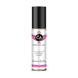 CA Perfume Originals Cotton Candy Unisex Fragrance Oil Gourmand Scent Long Lasting Perfumes for Women & Men Travel Size TSA Ready Mini Parfum Body Oil Roll-on 0.33 Fl Oz 10ml