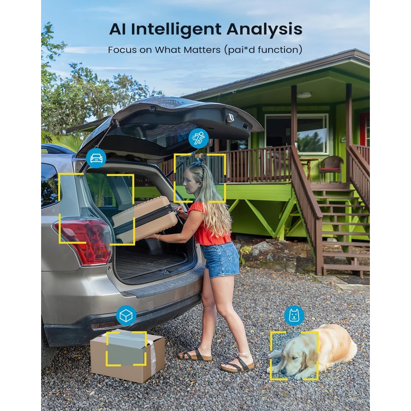 ieGeek Security Cameras Wireless Outdoor, with Adjustable&Removable Solar Panel, 360°PTZ,