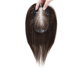 HIYE Partial Wig, 100% Human Hair, Breathable, Lightweight, Fully Hand Planted, Natural Hairpiece, Whorl, Women's, Medical Wig, Realistic Parting, Hairline, Thin Hair, Hidden Gray Hair, Top Cover,
