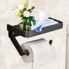 Phantasy® Toilet Roll Holder Wall Mount Black Slanted Bathroom Accessory