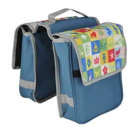 FISCHER Children's Pannier Rack Bag, Blue, 4 x 28 x 35 cm, 6 Litres