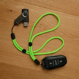 trage.band® Textile Carrying Straps, Long and Short, neon green