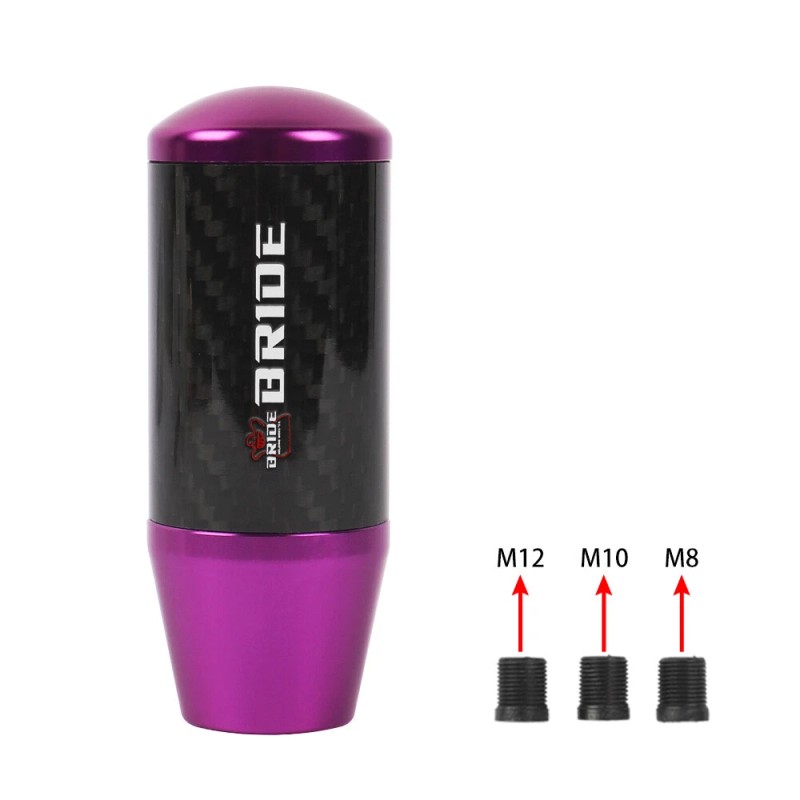 Unbranded Universal BRIDE Purple Carbon Fiber Manual Gear Stick Shift