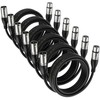 EBXYA XLR Cable 25ft 6 Packs - Premium Balanced Microphone