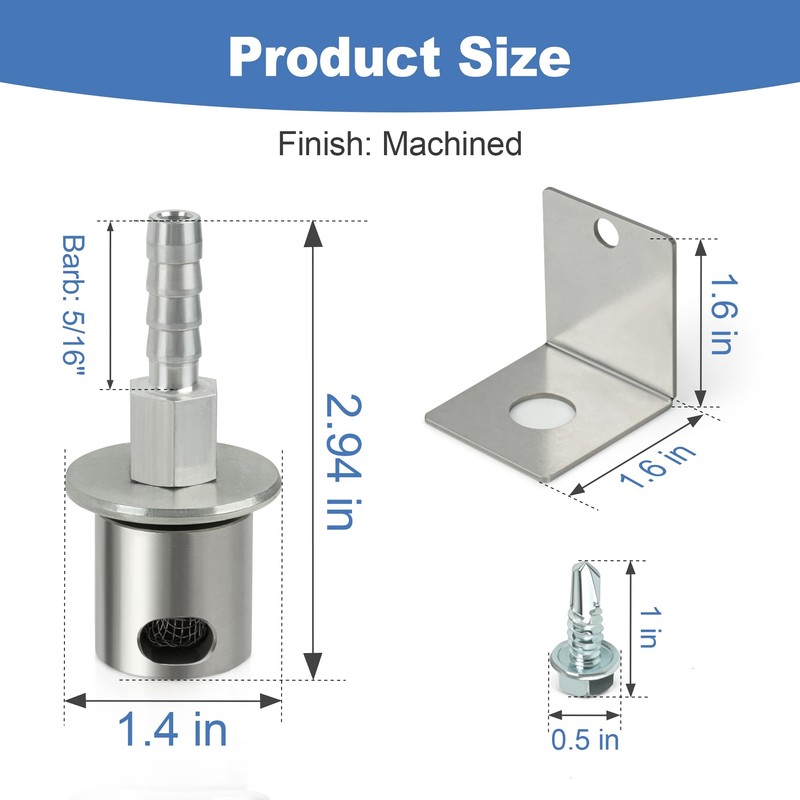 Fuel Tank Vent Roll Over Valve with Bracket Kit Remote