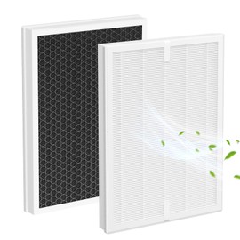 2 Pack A7 Filter & E-400 Filter for VEWIOR ClearAir-A7 Air Purifier & AromaRoom H14 E-400 Air Purifier, H14 True HEPA Filter and Efficiency Activated Carbon Filter, Replace Part #PF001#APVEC07-P1
