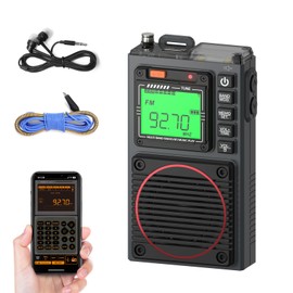 Raddy RF75A APP Control Shortwave Radio, Portable AM/FM/VHF/SW/WB Weather Radio, Pocket Radio Rechargeable w/ 9.85 Ft Wire Antenna