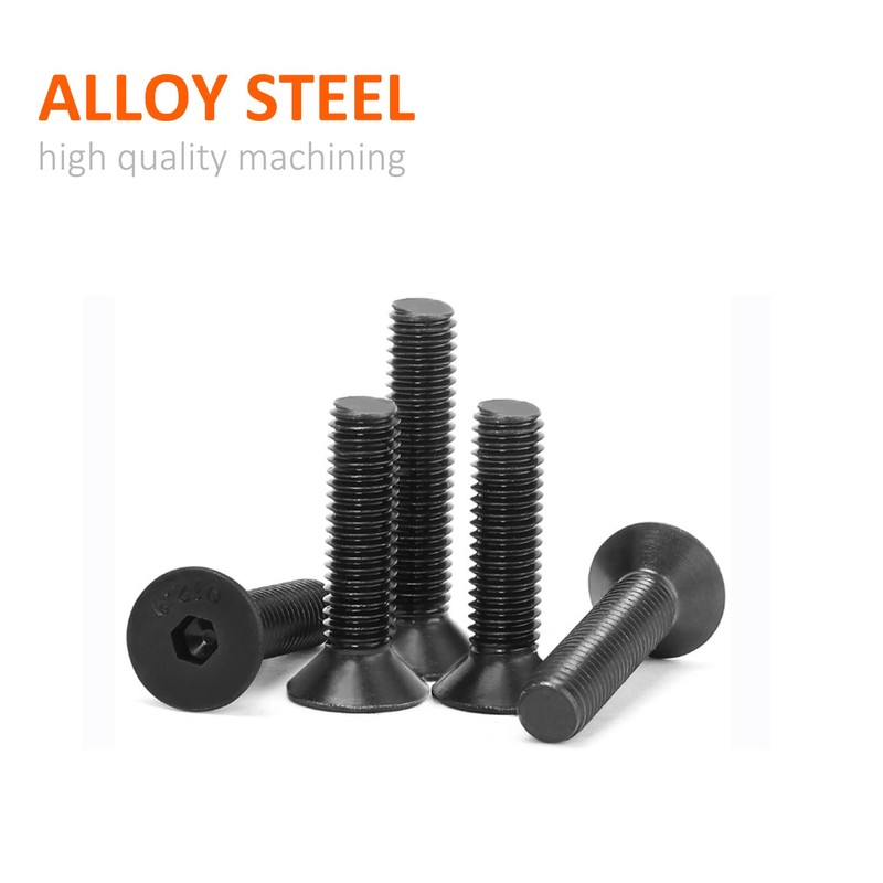 FullFun 510PCS M3 M4 M5 Hex Socket Flat Head Screw