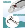 Avlcoaky Minnow Lure Set Reflective Electroplated Jerkbait, 2pcs 3/8oz Mirror