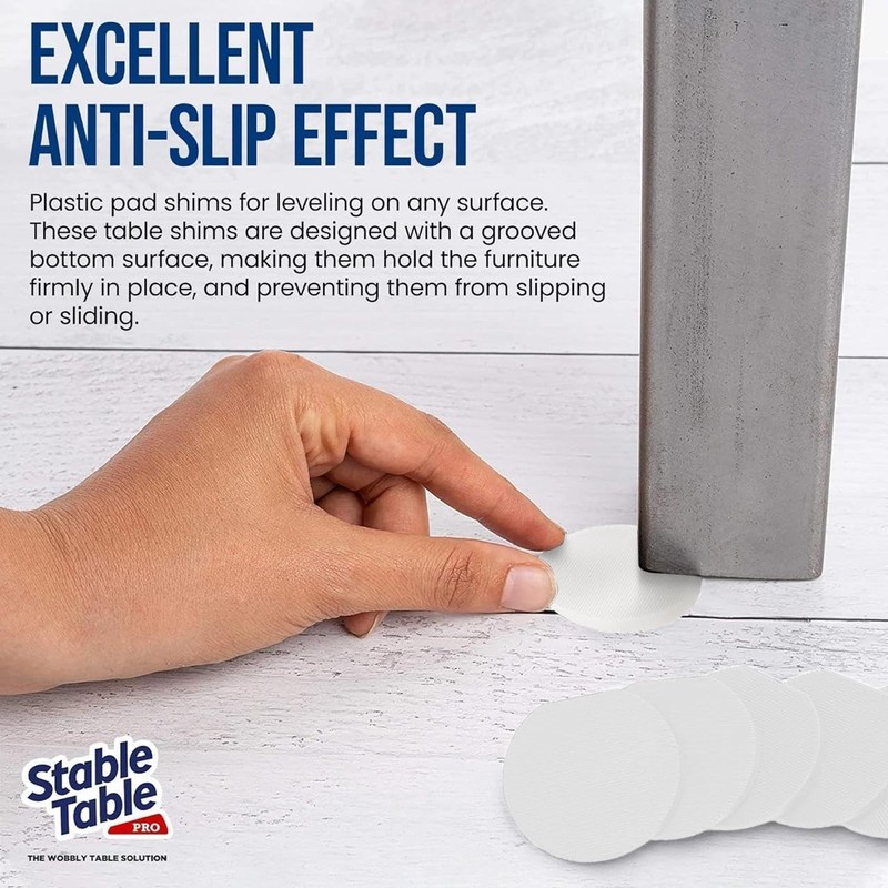 Stable Table - Clear Restaurant Table Leg 100 Shim Wedges