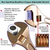 WEDO Non-Sparking Adjustable Wrench 6", Spark-free Safety Spanner, Safty Tool,Beryllium