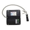 Billys Biker Gear Heavy Duty Black Leather Chain Wallet