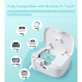 EazeID M-K131 Clear Tape Compatible with Brother M Tape Clear MK131 M-131 for Brother Ptouch PT-M95 PT-90 PT-70 PT-65 PT-85 PT-45 Label Maker Refills, 12mm 0.47inch 4-Pack