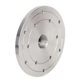 VINWOX 6" Wood Lathe Steel Faceplate, 1-1/4”x8TPI Spindle Thread Woodworking Machine Chuck Face Plate
