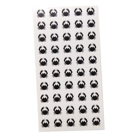 Food Choice Stickers for Place Cards- Meal Stickers (Clear with Black Icon, Crab)