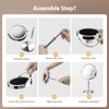 Double-Sided Makeup Mirror with Light, 1X/30X, 3 Colors, 3200mAh |