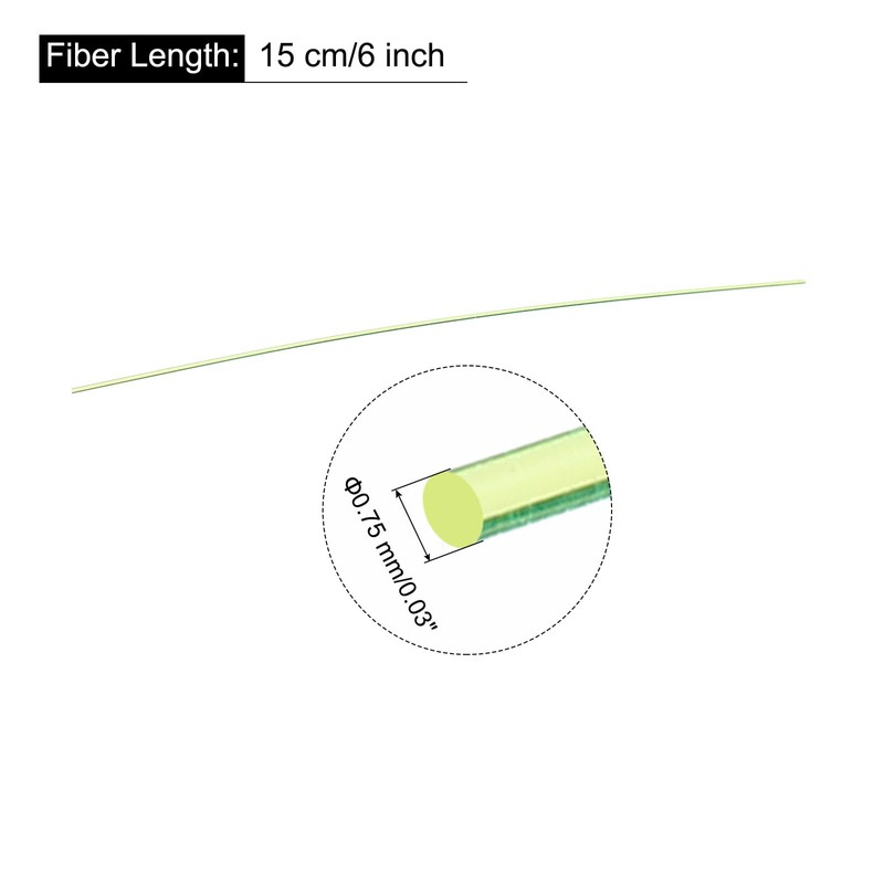 MECCANIXITY Fiber Optic Rods PMMA 0.75mmx15cm for Sight Filament Fluorescence