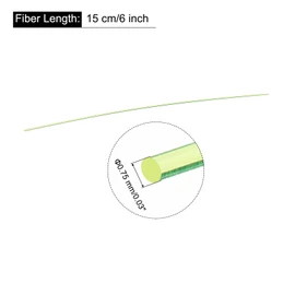 MECCANIXITY Fiber Optic Rods PMMA 0.75mmx15cm for Sight Filament Fluorescence Green 1 Set Pack of 5