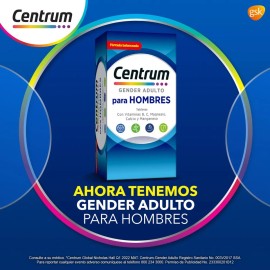 Multivitamínico Centrum Hombre con Vitamina B Vitamina C Magnesio Calcio y Manganeso 60 Tabletas