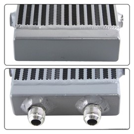 PKSABB Universal Dual Pass Bar & Plate Oil Cooler Core 9.5"x5.5"x1.58" Small and Screws Silver
