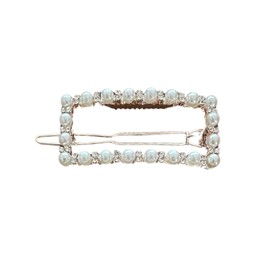 Gold Pearl Hair Clips - 3 Variants: Rectangular, Heart & Love Clip (605)