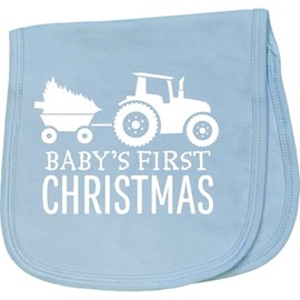 inktastic Baby's First Christmas Baby Burp Cloth Light Blue 41857