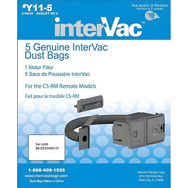 For Intervac Y11-5 Genuine InterVac Vacuum Cleaner Dust Bags fo