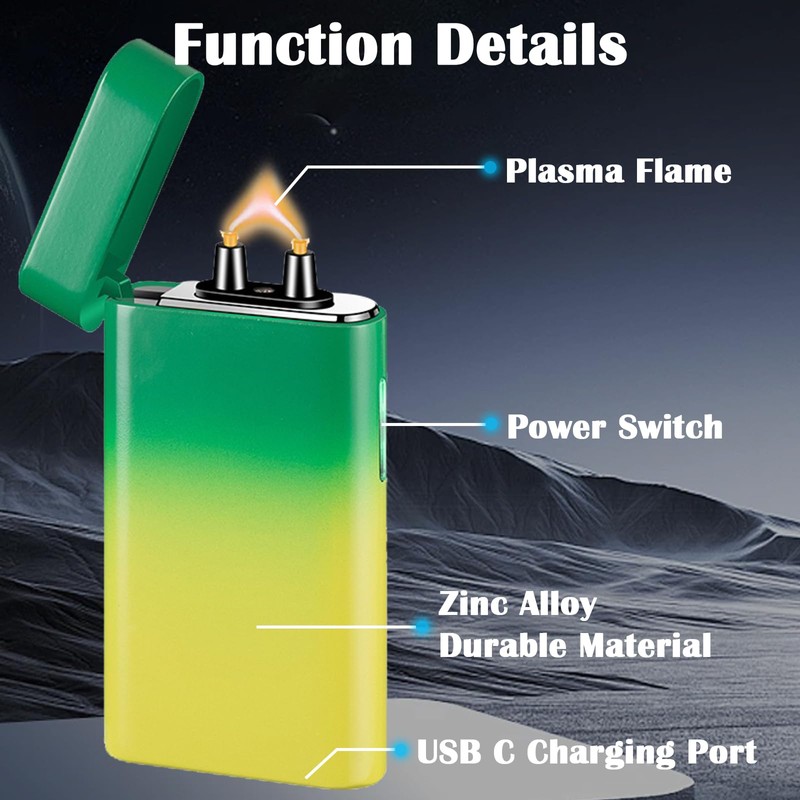 RSBYE Electric Torch Lighter Rechargeable Arc Lighter USB C Electronic