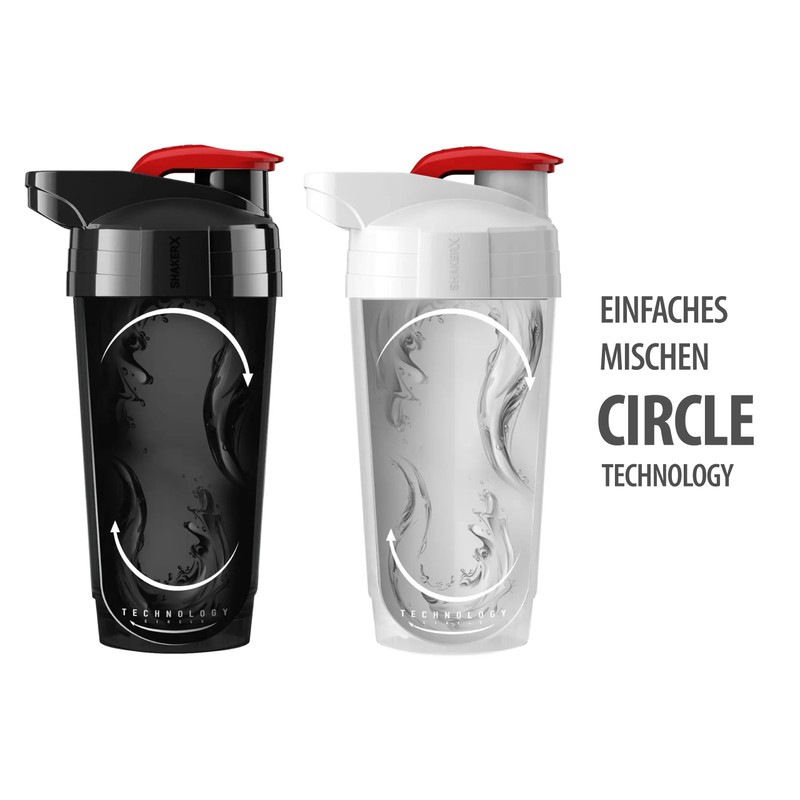 Activlab Shaker PRO 700 ml Black-Red, Professioneller Shaker für Proteinshakes,