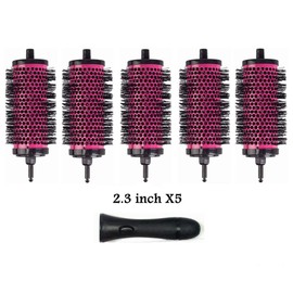 LIGICKY Blowout Brush Set with 2.3’’ Detachable Barrels Round Brushes Hair Styling Tool, 1 Handle 5 Barrels, Large
