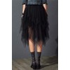 Women’s Tulle Skirt, Elastic, High Waist, Floral Print, Graded, Layered,