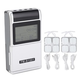 TENS Electronic Stimulator 15 Modes 20 Gears Low Frequency Pulse Electric Pulse Stimulator Machine White