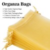 joycraft 50Pcs Organza Bags, 2.7"x3.5" Gift Favor Bags, Gold Breathable