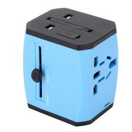 Universal Power Adapter Dual USB Travel Charging Station     International Plug Adapter