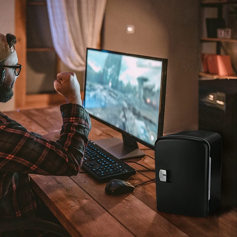 Personal Chiller Portable Mini Fridge 4L/6Cans Cooler and Warmer, Mini