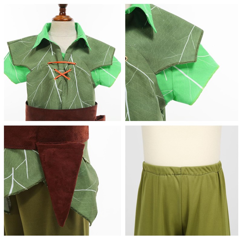 Lkbilswei Peter Pan Costume, For Boys, Cosplay, Costume, With Hat,