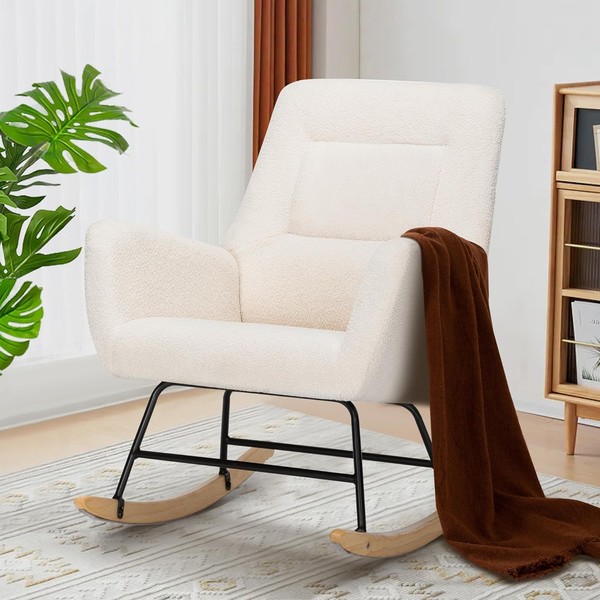 FansaFurn Rocking Chair Nursery, Reading Chair Modern Rocking Accent Chairs