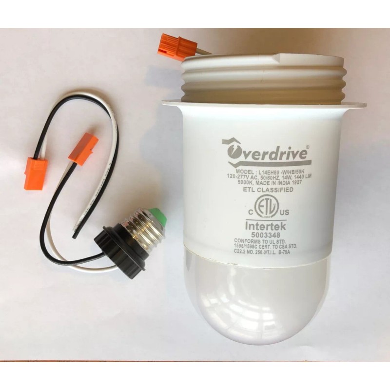 Overdrive 652 14W 5000K EH80 LED Jelly Jar Replacement Luminaire