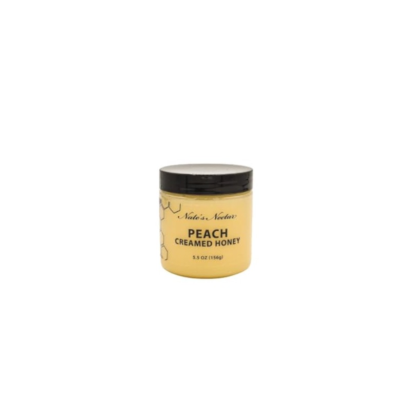 Nate's Nectars Creamed Honey Spreads, 5.5oz (1 Jar, Peach)