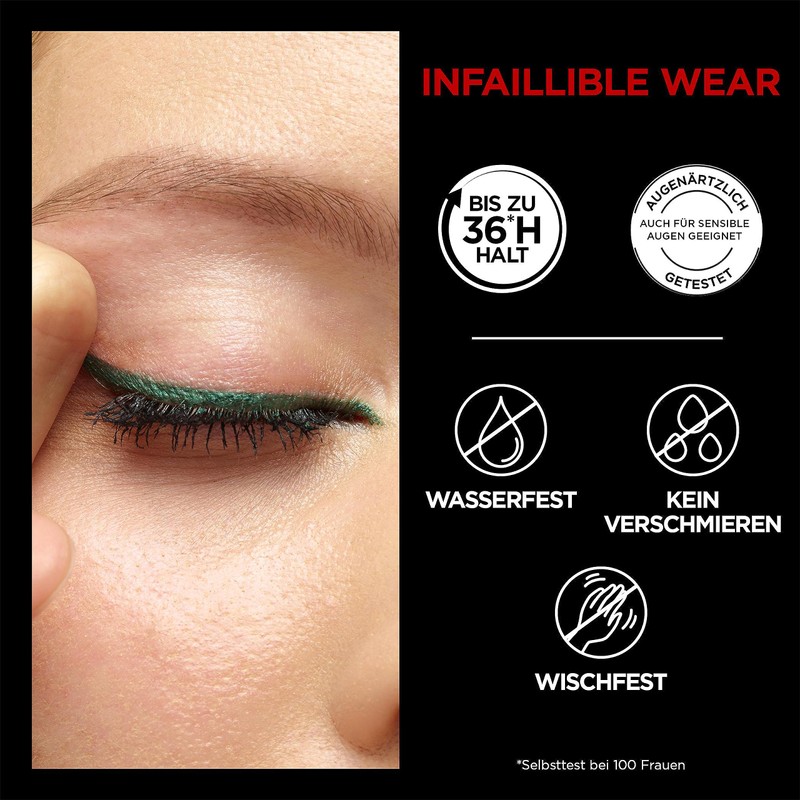 L'Oréal Paris Waterproof Eyeliner with Gel Formula and Integrated Sponge
