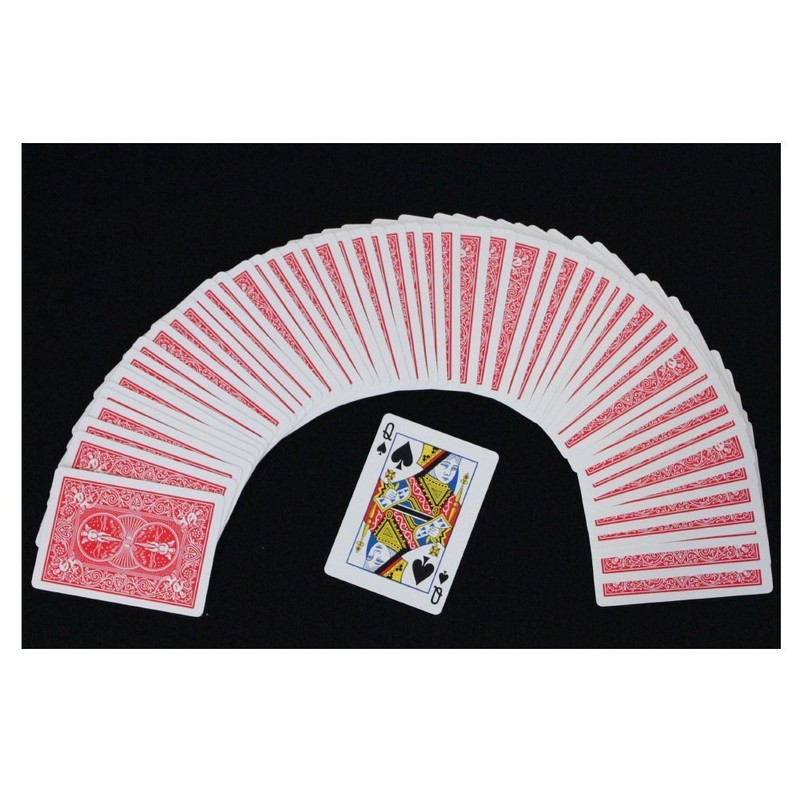 Bicycle Playing Card Force Deck Blue Back (Spades, Queen)